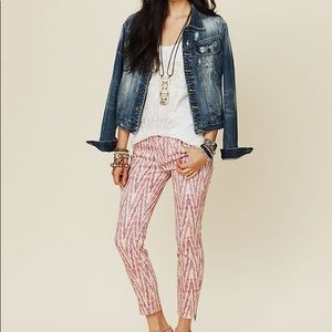 Free People Ikat print skinny jeans
